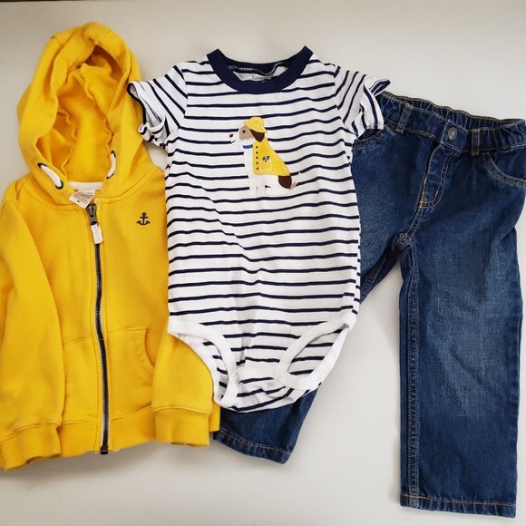 Carter's Other - CARTER'S  3 Pc Hoodie Rainy Day Dog Outfit